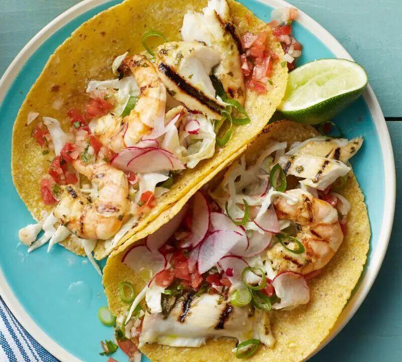 Tacos Fish or Shrimp Plt